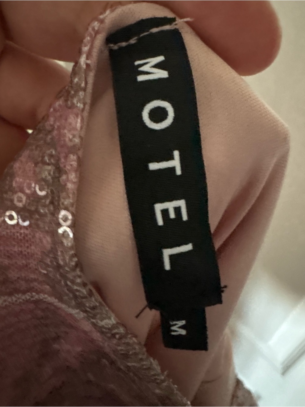 Motel Rocks Pink Sequin Slip Dress - Picture 8 of 8